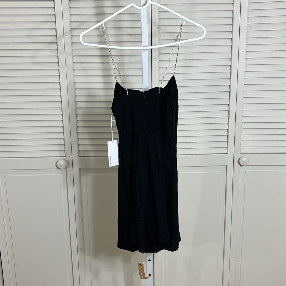NWT Reformation Baltimore Dress Diamond Details Black Size 0 - Picture 10 of 16